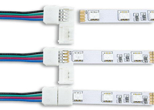 Single Colour Flexible LED Strip Connector 2 Contact Strip To Wire 4 Pins