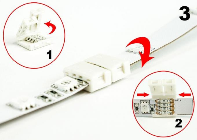 Solderless RGB LED Strip Connector Without Wire Single Colour 2 Pins