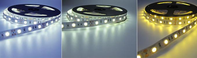 Ribbon Outdoor Cool White Led Strip , Self Adhesive Tape LED Strip Lights 12V 60Led/M