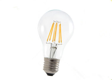 China A60 6W Filament COB LED Lamp E27 Base Energy Saving 240V Glass Material supplier