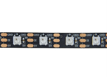 China Programmable Black PCB LED Strip Self Adhesive 60LEDS 120° View Angle CE / RoHS supplier