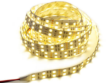 China Warm White Flexible SMD 5050 LED Strip Light Double Row 2X60LEDs Non Waterproof supplier