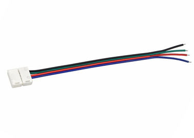 China Single Colour Flexible LED Strip Connector 2 Contact Strip To Wire 4 Pins supplier